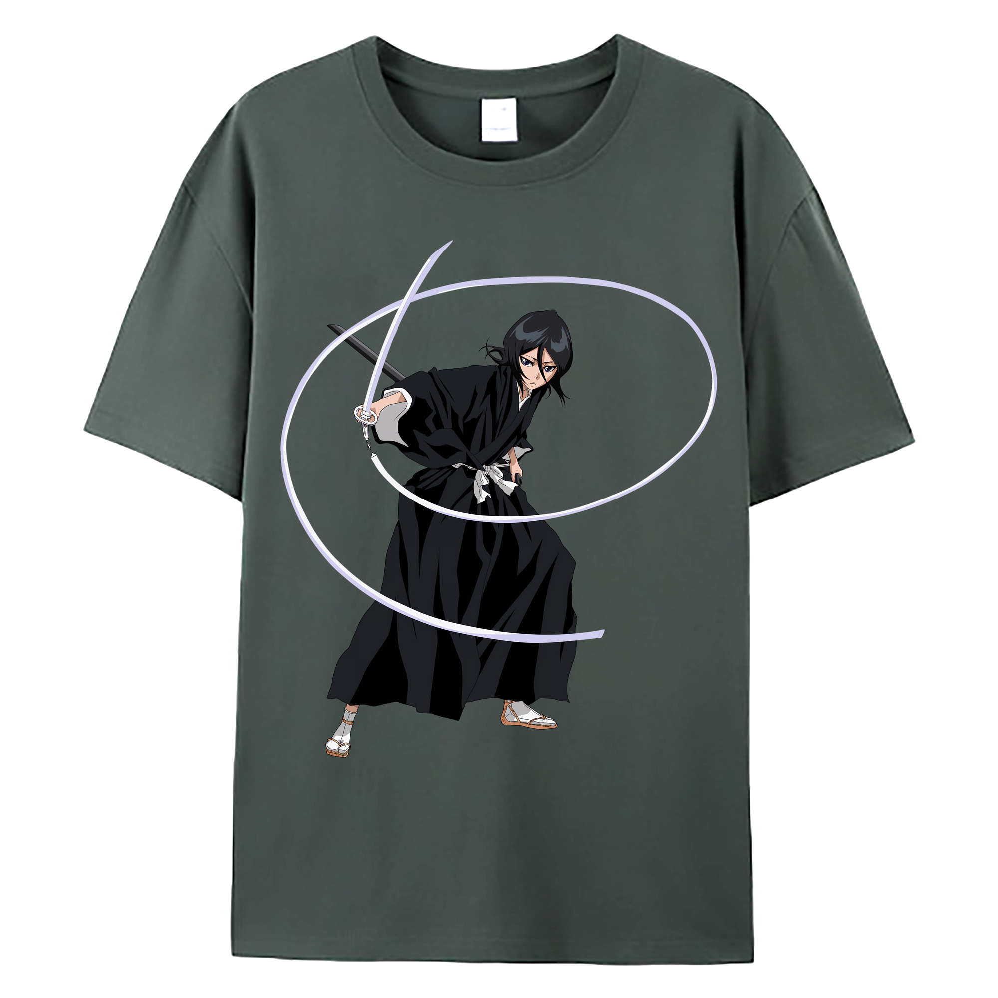 （画像用） ブリーチ 朽木ルキア BLEACH Kuchiki Rukia 綿100％ メンズ半袖Tシャツ｜肌触りやわらか＆通気性